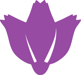 Simple flower symbol flat illustration. Flower shape decorative design elements