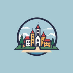 Town Logo EPS Format Design