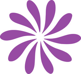 Simple flower symbol flat illustration. Flower shape decorative design elements