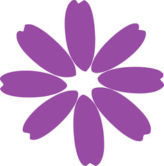 Simple flower symbol flat illustration. Flower shape decorative design elements