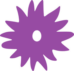 Simple flower symbol flat illustration. Flower shape decorative design elements