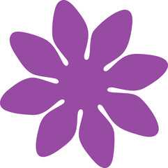 Simple flower symbol flat illustration. Flower shape decorative design elements