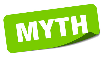 myth sticker. myth label