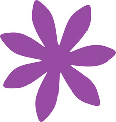 Simple flower symbol flat illustration. Flower shape decorative design elements