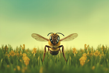 Bee Design, Desktop Wallpaper Size, Ai generative - obrazy, fototapety, plakaty