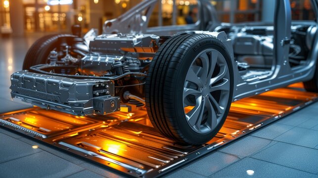 Electric vehicle lithium NMC battery. Electric car battery. Lithium-ion cell pack. Lithium NMC rechargeable battery. EV car energy storage. High voltage electric vehicle batteries. Automotive battery.