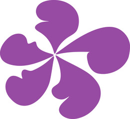 Simple flower symbol flat illustration. Flower shape decorative design elements