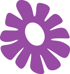 Simple flower symbol flat illustration. Flower shape decorative design elements