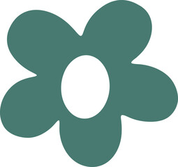 Simple flower symbol flat illustration. Flower shape decorative design elements