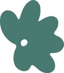 Simple flower symbol flat illustration. Flower shape decorative design elements