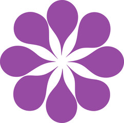 Simple flower symbol flat illustration. Flower shape decorative design elements