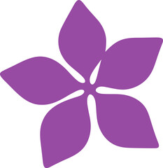 Simple flower symbol flat illustration. Flower shape decorative design elements