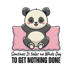 Cute Panda Graphic T-shirt Design