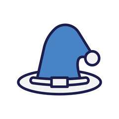 Witch Hat icon with white background vector stock illustration