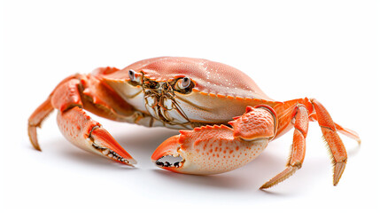 Close-Up of a Crab on White Background