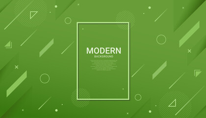 Abstract gradient geometric shape green lines background wallpaper