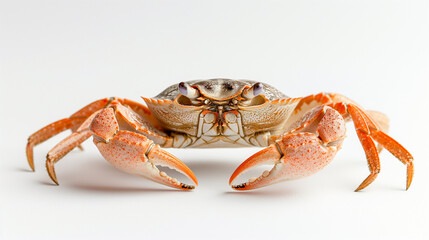 Close-up of a Crab on a White Background