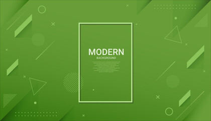 Abstract gradient geometric shape green lines background wallpaper