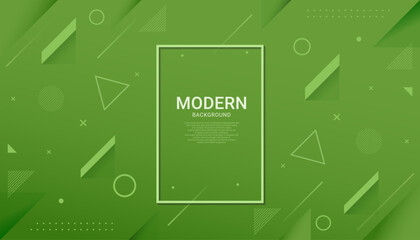 Abstract gradient geometric shape green lines background wallpaper