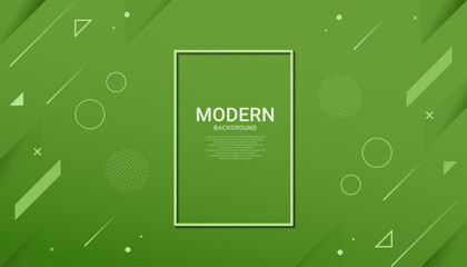 Abstract gradient geometric shape green lines background wallpaper