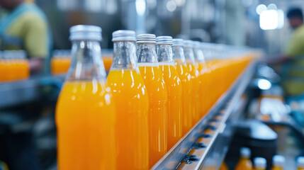Indian engineer drink factory glass bottles Inspecting production fruit juice drinks that have been produced in large numbers by wearing tight protective clothing order best quality before being sell.
