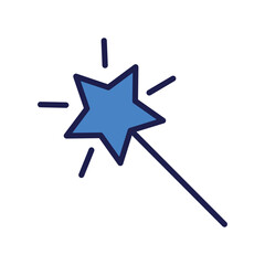 Obraz premium Magic wand icon with white background vector stock illustration