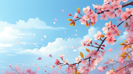 Spring flowers background with bokeh effect. Beautiful nature scene.