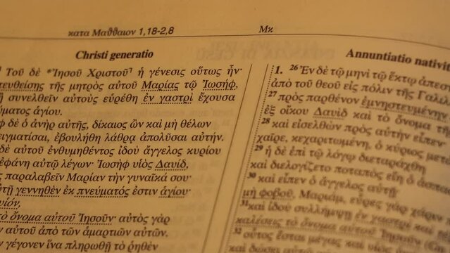 La generaci&oacute;n de Jes&uacute;s explicada en Textos originales y antiguos, en Griego antiguo, griego original.