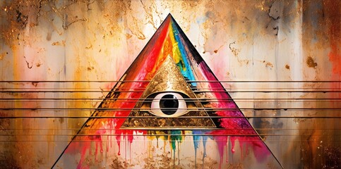 abstract color rainbow triangle background LGBTQIA, ai