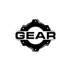 Gear Sprocket Cog Wheel for Automotive Machine Mechanic Industrial logo design - obrazy, fototapety, plakaty