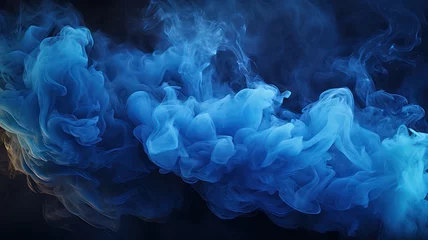 Papier Peint photo Lavable Fumée Abstract blue smoke on white background. cloud, a soft Smoke cloudy texture background. 