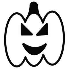 Pumpkin icon with white background vector stock illustration