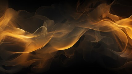 Fototapeta premium Abstract dark and golden smoke texture background. 