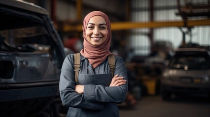 Young female mechanic