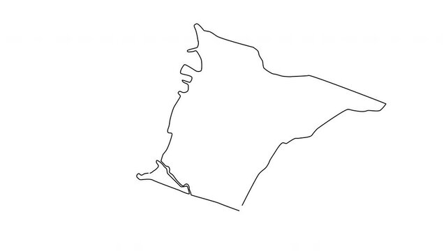 animated sketch map of Bacolod in the Philippines