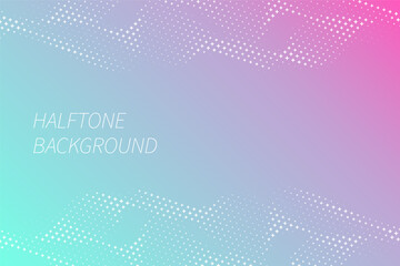 Gradient halftone. Abstract gradient background of colourful dots. Vector illustration.