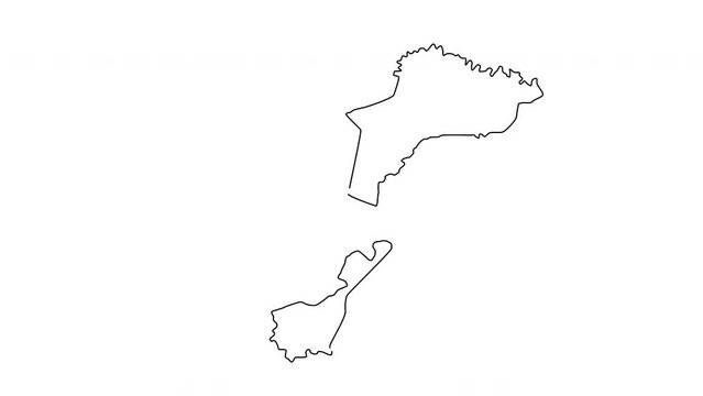 animated sketch map of Caloocan in the Philippines