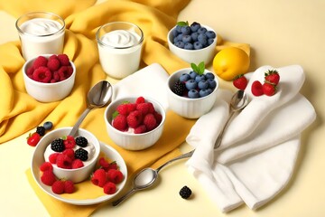 breakfast with fruits and berries