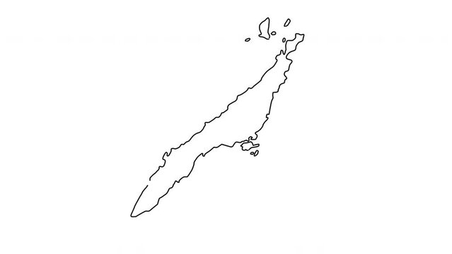 animated sketch of a map of Cebu in the Philippines