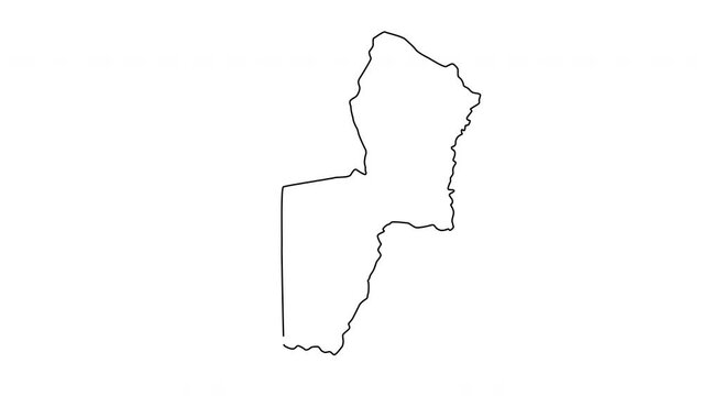 animated sketch of a map of General Santos in the Philippines