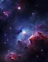 Obraz na płótnie Canvas Abstract space background. Beautiful galaxies, nebula and stars in outer space, realistic universe wallpaper Generative AI