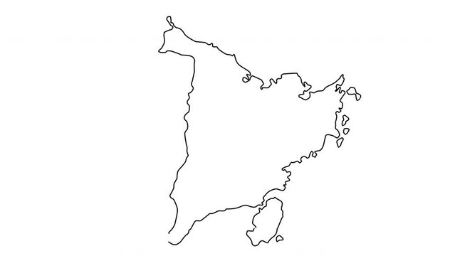 animated sketch map of Iloilo in the Philippines