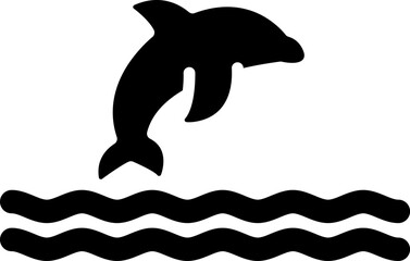 Naklejka premium Dolphin Vector Icon