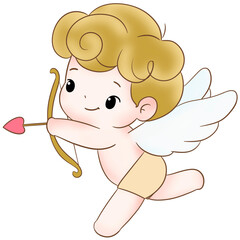 cupid with bow and arrow