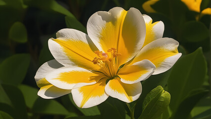 Obraz na płótnie Canvas yellow frangipani flower