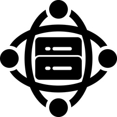Obraz premium Cluster Server Vector Icon