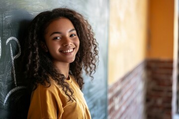 a girl smiling at camera