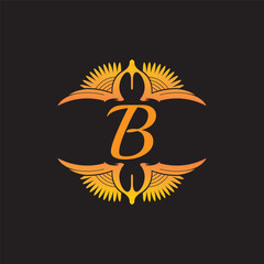A beautiful symbol B alphabet ,
illustration of an background