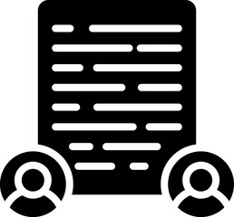 Document Collaboration Vector Icon