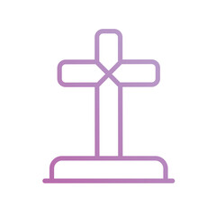 Fototapeta premium Cross icon with white background vector stock illustration